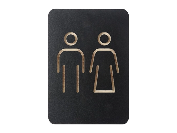 Een Europeel Pictogram Bord Mannen/Vrouwen Zwart koop je bij Supplierz BV