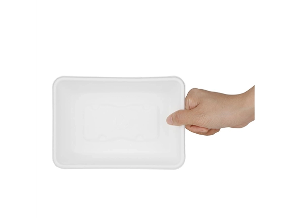 Vous pouvez acheter un Barquettes alimentaires en bagasse Fiesta Compostable 650ml (lot de 100) chez Supplierz BV