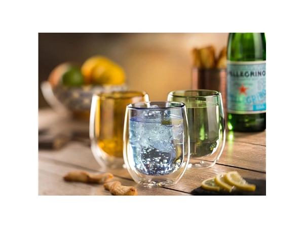 Vous pouvez acheter un Verres à eau double paroi Utopia verts 27 cl (lot de 6) chez Supplierz BV