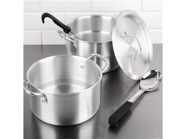 Een Vogue aluminium pan met au bain marie inzet 4L koop je bij Supplierz BV