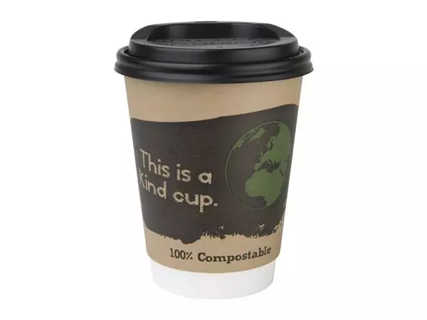 Een Fiesta Compostable composteerbare deksels voor 34cl koffiebekers (50 stuks) koop je bij ShopXPress