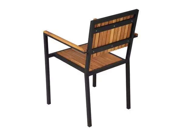 Een Bolero stalen en acaciahouten stoelen met armleuningen (4 stuks) koop je bij ShopXPress