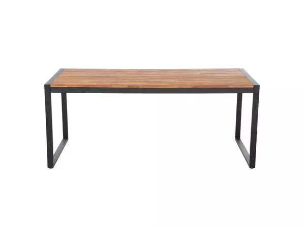 Een Bolero rechthoekige stalen en acaciahouten industriële tafel 180x90cm koop je bij ShopXPress