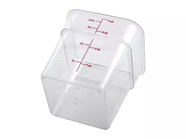 Een Cambro Camsquare vierkante polycarbonaat voedseldoos 3,8L koop je bij ShopXPress