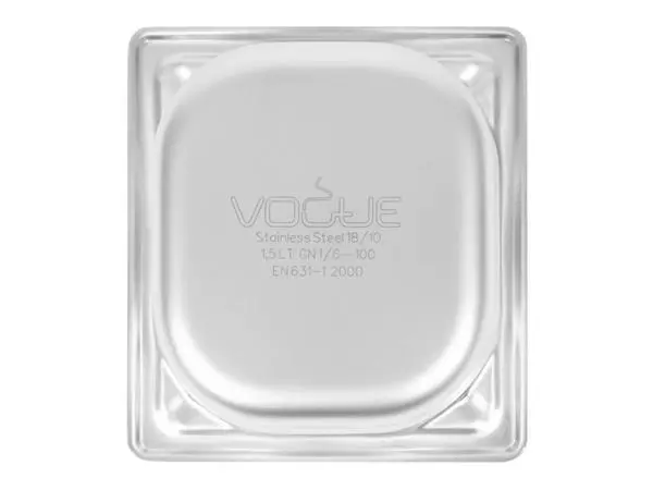 Een Vogue RVS GN 1/6 bak 100mm koop je bij ShopXPress