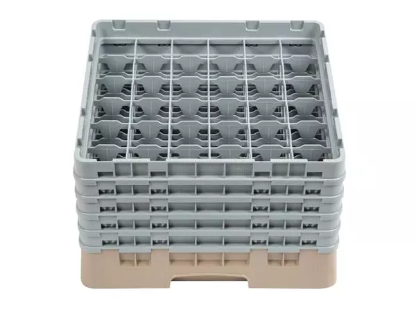 Een Cambro Camrack vaatwaskorf met 36 compartimenten max. glashoogte 25,7cm koop je bij ShopXPress