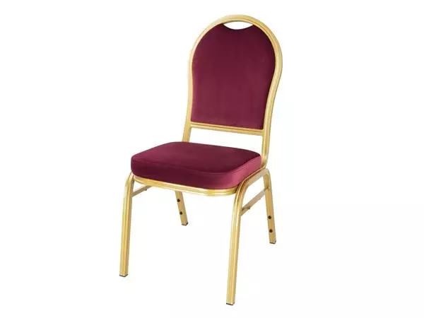 Een Bolero Regal stapelstoelen bordeauxrood (4 stuks) koop je bij ShopXPress