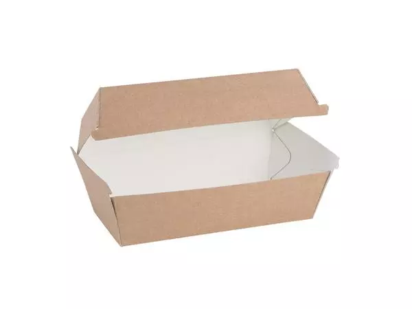 Een Fiesta Compostable composteerbare hamburgerdoosjes kraft klein 172mm (200 stuks) koop je bij ShopXPress