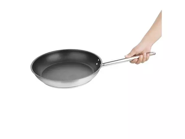 Een Vogue Platinum Plus Teflon anti-aanbak RVS koekenpan 28cm koop je bij ShopXPress