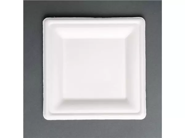 Een Fiesta Compostable composteerbare bagasse borden vierkant 159mm (50 stuks) koop je bij ShopXPress