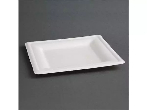 Een Fiesta Compostable composteerbare bagasse borden vierkant 261mm (50 stuks) koop je bij ShopXPress