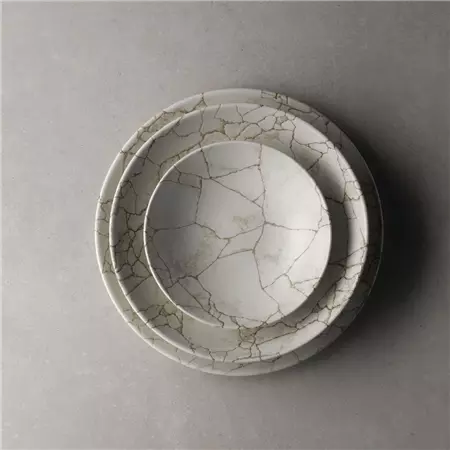 Een Churchill Studio Prints Kintsugi Agaat Grey schalen 182mm (Pak van 12) koop je bij ShopXPress