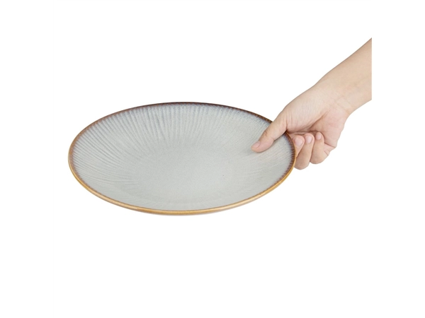 Een Olympia Drift Grey Coupe Low Bowls met reliëf, 260 mm (pak van 4) koop je bij ShopXPress