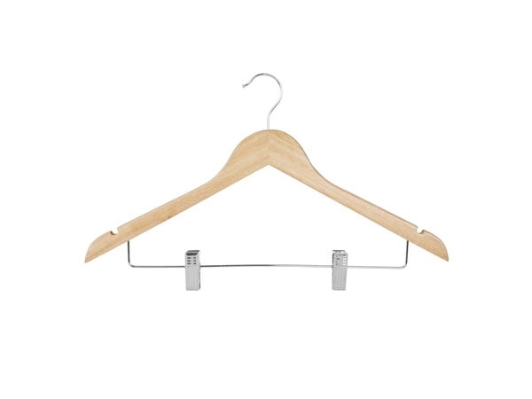 Een Bolero houten hanger met antislipclips (pak van 10) koop je bij ShopXPress