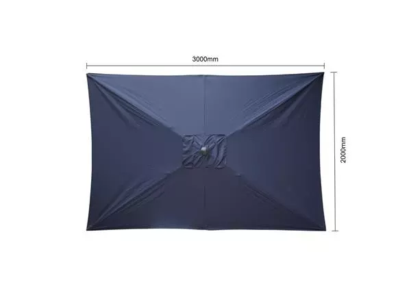 Een Bolero sevilla vierkante parasol 2x3m marineblauw koop je bij ShopXPress