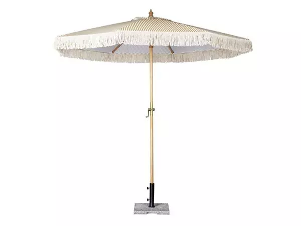 Een Bolero sicilië ronde gestreepte parasol met een diameter van 2 meter koop je bij ShopXPress