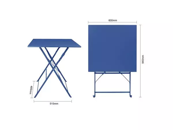 Een Bolero perth pavement style vierkante tafel donker marineblauw koop je bij ShopXPress