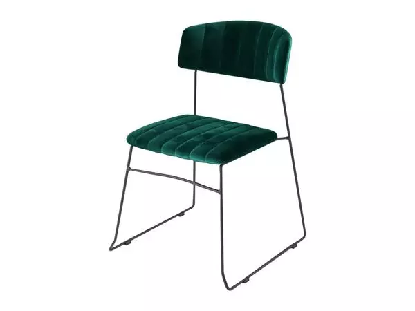 Een Mundo Velvet stoel groen (4 stuks) koop je bij ShopXPress