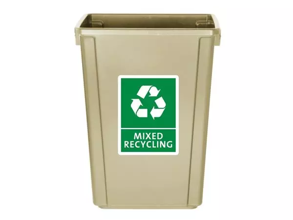 Een Jantex Smalle Afvalbak Beige 60Ltr koop je bij ShopXPress