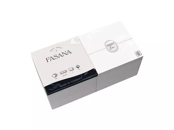 Een Fasana professionele papieren servetten 40x40cm wit (1000 stuks) koop je bij ShopXPress