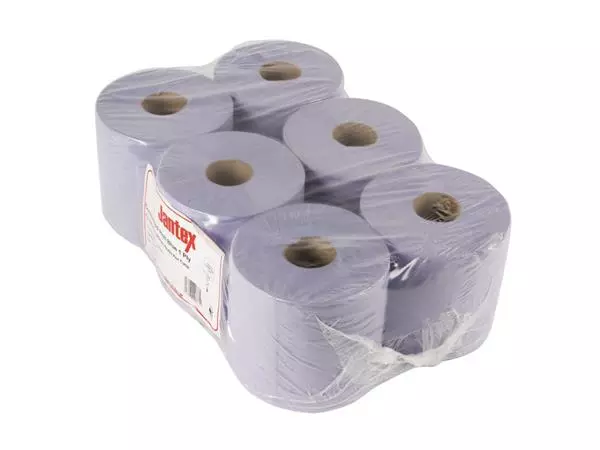 Een Jantex centrefeed handdoekrollen blauw (6 stuks) koop je bij ShopXPress