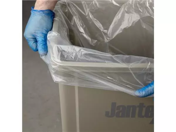 Een Jantex transparante afvalzakken gerecycled 90L 12kg (200 stuks) koop je bij ShopXPress