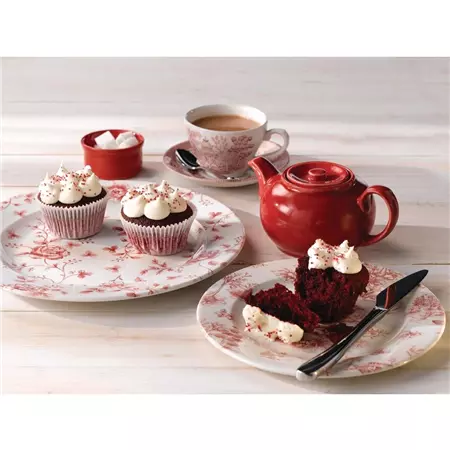 Een Churchill Rose Chintz Cranberry bord 16.5 cm pak van 6 koop je bij ShopXPress