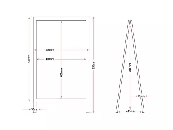 Een Olympia houten stoepbord 85x50cm koop je bij ShopXPress