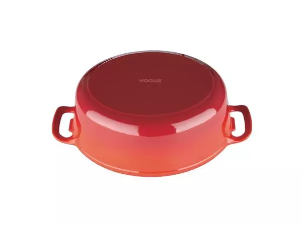 Een Vogue ovale inductie braadpan rood 5L koop je bij ShopXPress