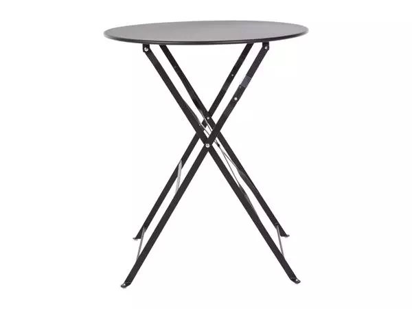 Een Bolero ronde stalen opklapbare tafel zwart 59,5cm koop je bij ShopXPress