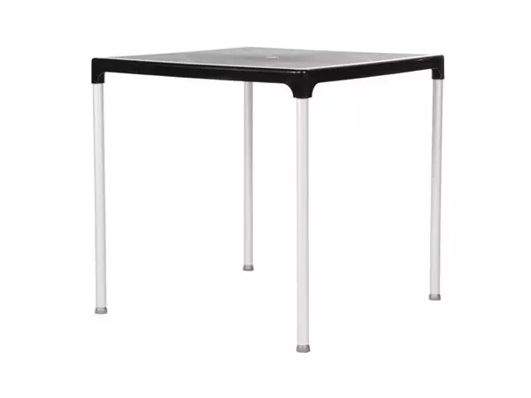 Een Bolero vierkante horeca tafel met aluminium poten zwart 75cm koop je bij ShopXPress