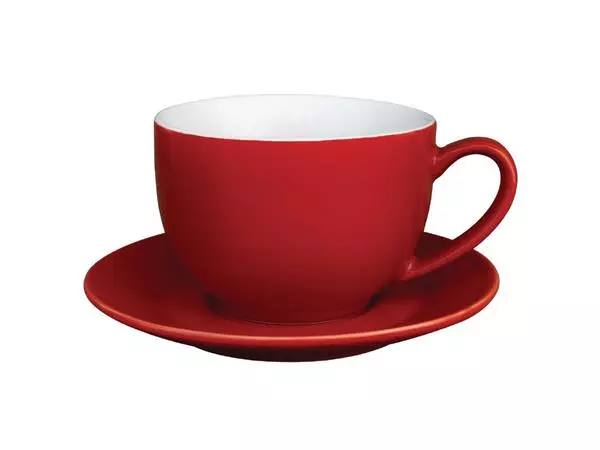 Een Olympia Café cappuccinokoppen rood 34cl (12 stuks) koop je bij ShopXPress