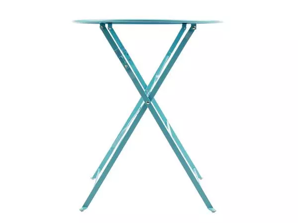 Een Bolero ronde stalen opklapbare tafel turquoise 59,5cm koop je bij ShopXPress