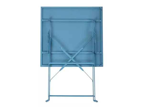 Een Bolero vierkante opklapbare stalen tafel turquoise 60cm koop je bij ShopXPress