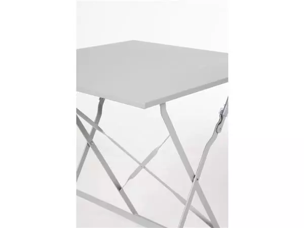 Een Bolero vierkante opklapbare stalen tafel grijs 60cm koop je bij ShopXPress