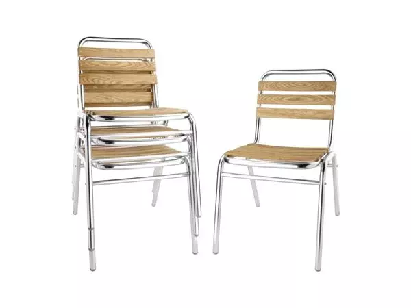 Een Bolero aluminium en essenhouten stoelen (4 stuks) koop je bij ShopXPress