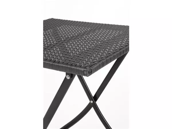 Een Bolero vierkante polyrotan klaptafel zwart 60cm koop je bij ShopXPress