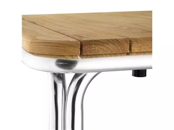 Een Bolero vierkante essen en aluminium tafel 70cm koop je bij ShopXPress