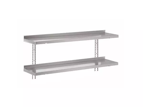 Een Gastro M RVS wandplank zonder steunen 120x40cm koop je bij ShopXPress