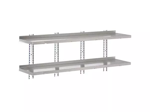 Een Gastro M RVS wandplank zonder steunen 200x40cm koop je bij ShopXPress