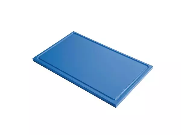 Een Gastro M GN1/2 HDPE snijplank met sapgeul blauw koop je bij ShopXPress