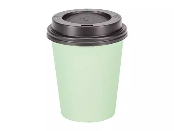 Een Fiesta Recyclable koffiebekers enkelwandig turquoise 225ml (1000 stuks) koop je bij ShopXPress