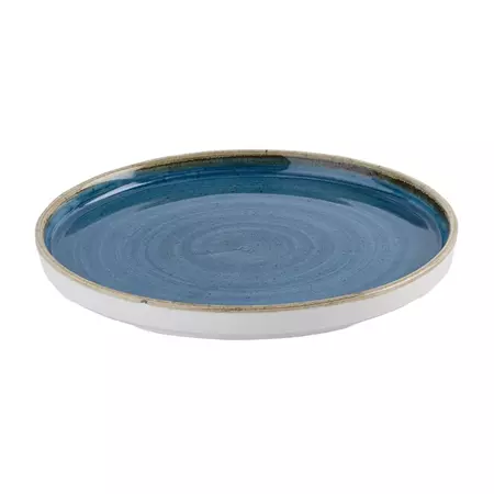 Een Churchill Stonecast Java Blue bord met opstaande rand 21 cm pak van 6 koop je bij ShopXPress