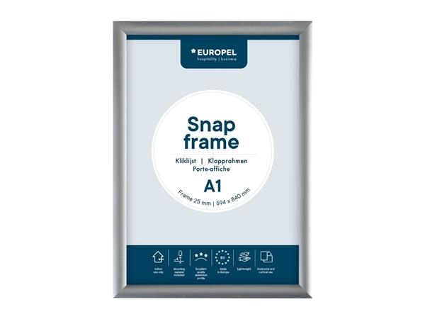 Een Europel snap frame a1 25mm zilver koop je bij ShopXPress