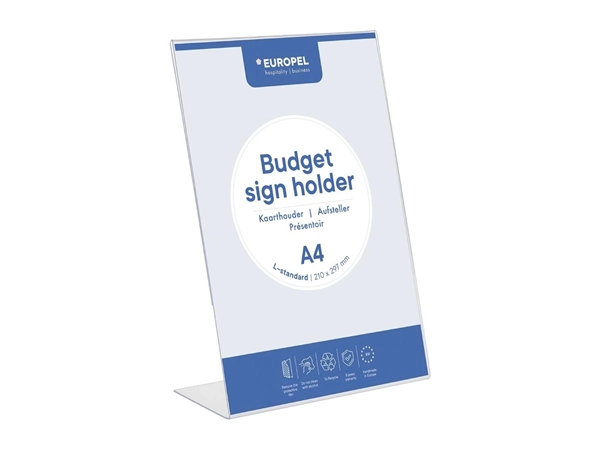 Een Europel bordhouder budget l-stand a4 portret koop je bij ShopXPress