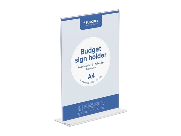 Een Europel bordhouder budget t-stand a4 portrait koop je bij ShopXPress