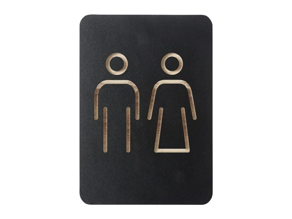 Een Europeel pictogram bord mannen/vrouwen zwart koop je bij ShopXPress