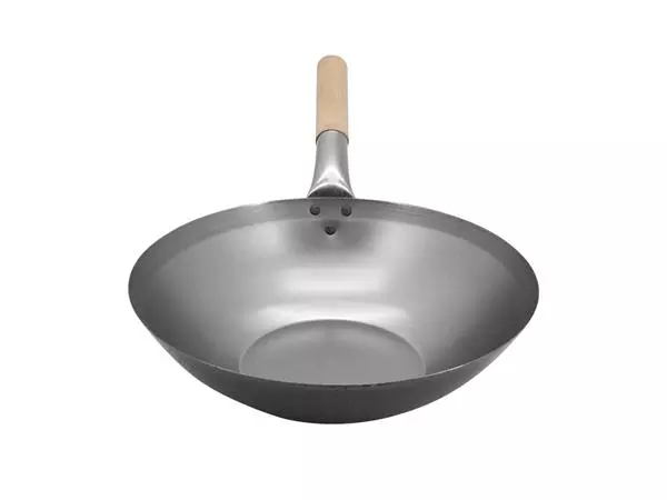 Een Vogue lichtstalen wok met vlakke bodem 330 mm koop je bij ShopXPress