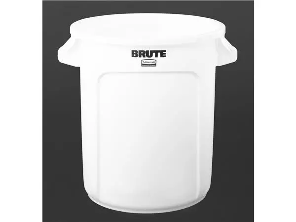 Een Rubbermaid Brute ronde container wit 37,9L koop je bij ShopXPress