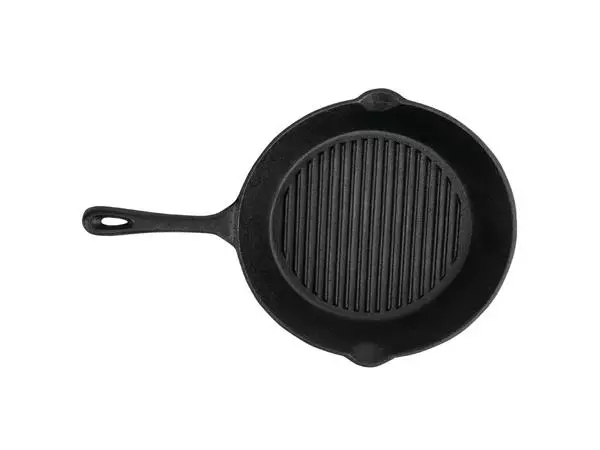 Een Vogue ronde gietijzeren inductie grillpan 26,7cm koop je bij ShopXPress